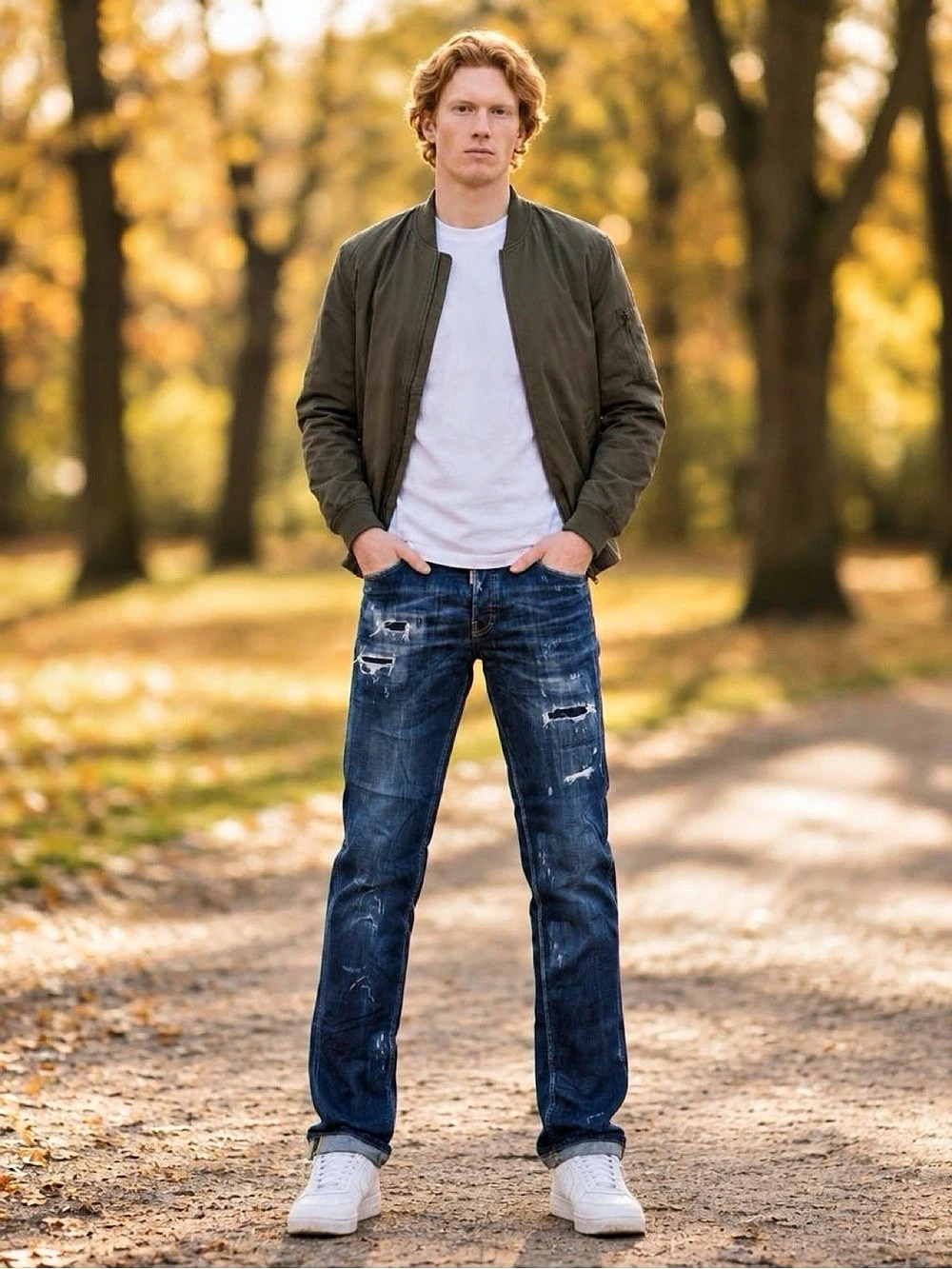 Dsquared2 1964 Distressed Slim Jeans Men's Blue Bootcut